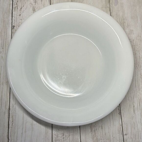 Vintage CORNING WARE   TM REG Smooth Milk Glass Serving Bowl 1951 USA 9 3/4” - Picture 2 of 6